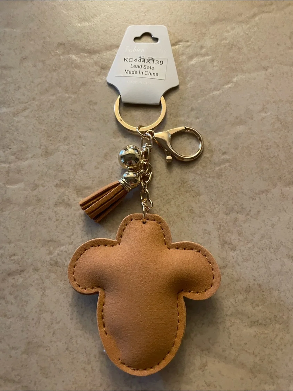 Crystal Bee Keychain Bag Charm in Gold